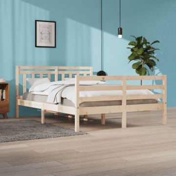 Solid Wood Bed Frame 160x200 cm - Classic & Timeless Design