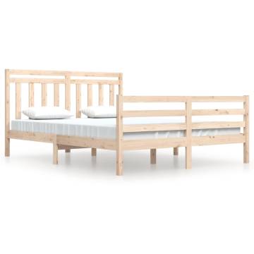 Solid Wood Bed Frame 160x200 cm - Classic & Timeless Design