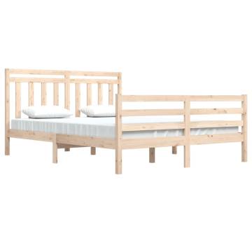 Solid Wood Bed Frame 160x200 cm - Classic & Timeless Design