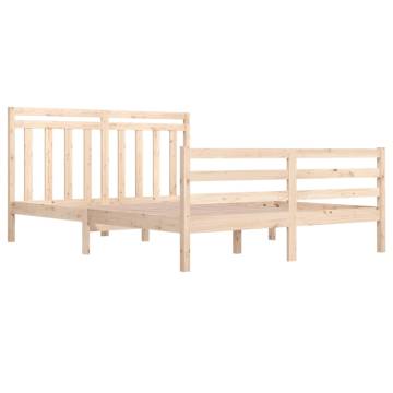 Solid Wood Bed Frame 160x200 cm - Classic & Timeless Design