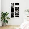 Stylish Wall-Mounted Mirror Jewellery Cabinet with LED Lights