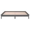 LED Bed Frame Grey 120x200 cm - Solid Wood Design