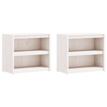 Outdoor Kitchen Cabinets - 3 pcs White Solid Pine Wood