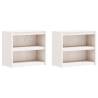 Outdoor Kitchen Cabinets - 3 pcs White Solid Pine Wood