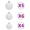 Artificial Pre-lit Christmas Tree with Ball Set - 150 cm Black