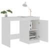 Modern White Desk 100x50 cm - Durable Engineered Wood