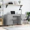 Desk Concrete Grey 140x50x75 cm Engineered Wood Colour concrete grey 