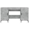 Elegant Concrete Grey Desk - Space-Saving Design | HipoMarket