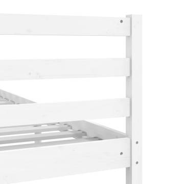 White Solid Wood Bed Frame 200x200 cm - Timeless Design