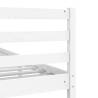 White Solid Wood Bed Frame 200x200 cm - Timeless Design