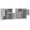 Concrete Grey Sideboards - Stylish & Durable 2 pcs Set