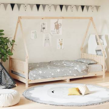 Kids Bed Frame 90x200 cm - Solid Wood Pine | HipoMarket