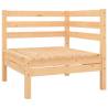 4 Piece Solid Pinewood Garden Lounge Set - Rustic Charm