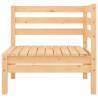 4 Piece Solid Pinewood Garden Lounge Set - Rustic Charm