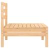 4 Piece Solid Pinewood Garden Lounge Set - Rustic Charm