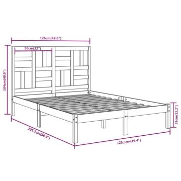 Solid Wood Bed Frame 120x200 cm - Modern & Sturdy Design