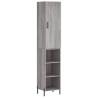 Stylish Grey Sonoma Highboard - 34.5x34x180 cm | HipoMarket