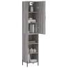 Stylish Grey Sonoma Highboard - 34.5x34x180 cm | HipoMarket