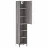 Stylish Grey Sonoma Highboard - 34.5x34x180 cm | HipoMarket