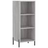 Stylish Grey Sonoma Highboard - 34.5x34x180 cm | HipoMarket