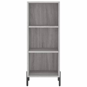 Stylish Grey Sonoma Highboard - 34.5x34x180 cm | HipoMarket