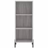 Stylish Grey Sonoma Highboard - 34.5x34x180 cm | HipoMarket