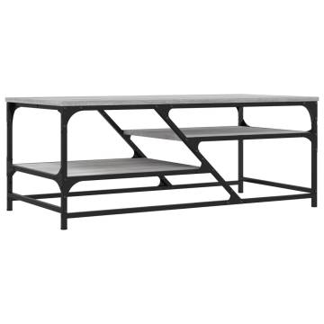 Elegant Grey Sonoma Coffee Table - 100x49x40 cm