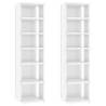 Elegant High Gloss White Shoe Cabinets - 2 pcs