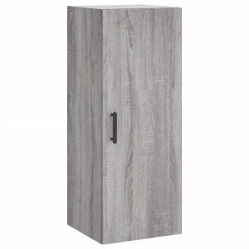 Stylish Grey Sonoma Highboard - 34.5x34x180 cm | HipoMarket