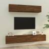 4 Piece TV Cabinet Set Brown Oak Engineered Wood Colour brown oak Quantity in Package 4 Width 100 cm 