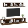 4 Piece Brown Oak TV Cabinet Set - Stylish & Practical