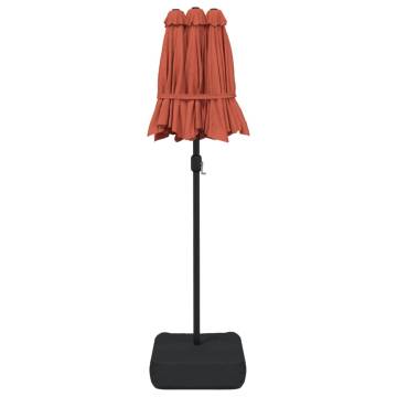 Double-Head Parasol Terracotta 316x240 cm | HipoMarket