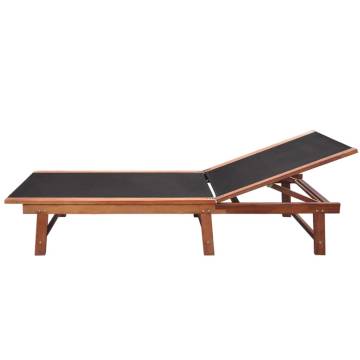 Sun Loungers Set - 2 pcs Acacia Wood & Textilene | HIPO Market