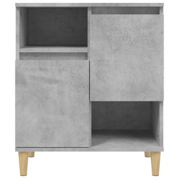 Trendy 2 Pcs Concrete Grey Sideboards - Durable & Stylish