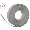 Garden Edgings 2 pcs Grey 10 m 10 cm Polyethylene | HipoMarket