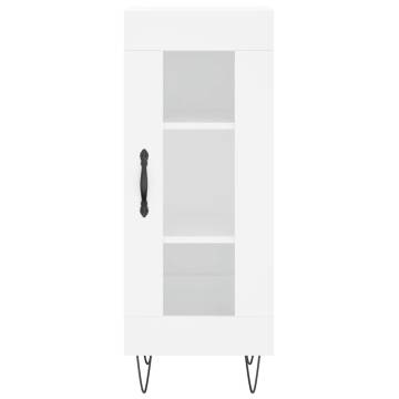 Stylish Highboard in White - 34.5x34x180 cm Engineered Wood