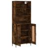 Stylish Highboard in Smoked Oak - 69.5x34x180 cm