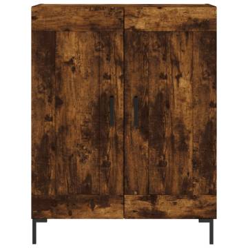 Stylish Highboard in Smoked Oak - 69.5x34x180 cm