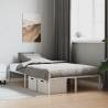 Metal Bed Frame White 120x190 cm Small Double Colour white Size 120 x 190 cm 