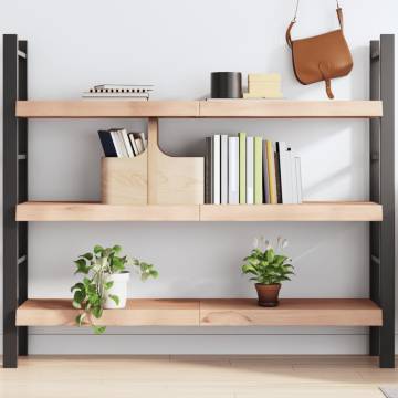 Wall Shelf 140x30 cm - Untreated Solid Oak Wood | HipoMarket