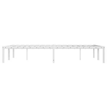 Stylish White Metal Bed Frame 120x190 cm Small Double