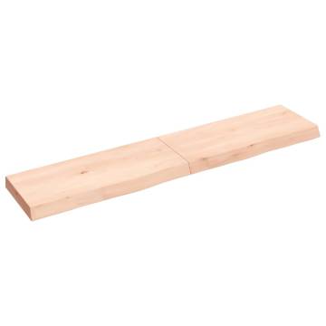 Wall Shelf 140x30 cm - Untreated Solid Oak Wood | HipoMarket