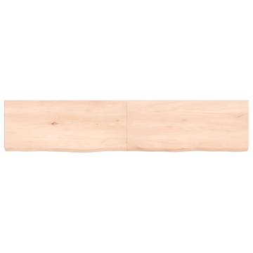 Wall Shelf 140x30 cm - Untreated Solid Oak Wood | HipoMarket