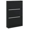 Shoe Cabinet Black 80x21x125.5 cm - Stylish Storage Solution