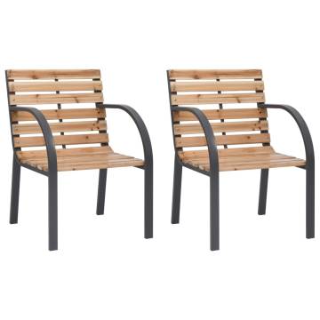 Garden Chairs 2 pcs Solid Wood Fir - Elegant & Durable