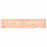 Wall Shelf 140x30 cm - Untreated Solid Oak Wood | HipoMarket