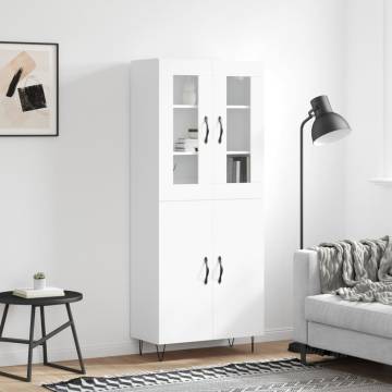 Stylish Highboard White 69.5x34x180 cm | Hipomarket