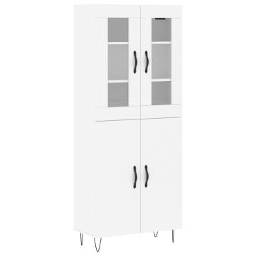 Stylish Highboard White 69.5x34x180 cm | Hipomarket