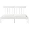 White Solid Wood Bed Frame 135x190 cm | Hipomarket