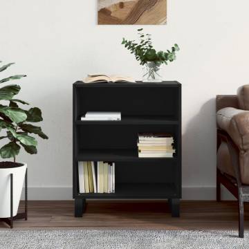 Stylish Black Sideboard - 57x35x70 cm Engineered Wood